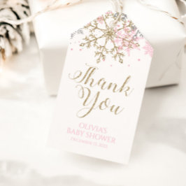 Para Regalos Etiquetas de Favor de Baby Shower de Copo de Nieve