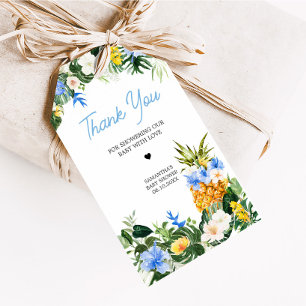 Para Regalos Etiquetas de Favor de Baby Shower de Piña Aloha