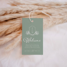 Para Regalos Etiquetas de Favor de Bienvenida del Escudo de Mon