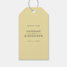 Para Regalos Etiquetas de Favor de Boda Amarillo Cítrico Isla