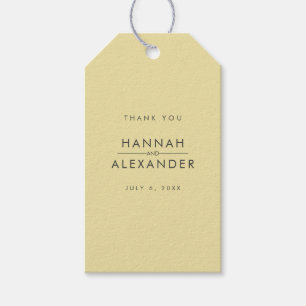 Para Regalos Etiquetas de Favor de Boda Amarillo Cítrico Isla