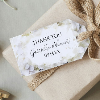 Para Regalos Etiquetas de Favor de Boda de Hidrangea Blanca