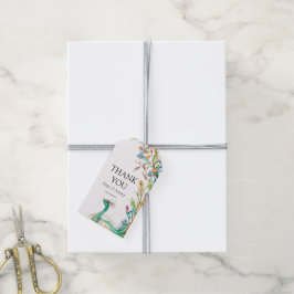 Para Regalos Etiquetas de Favor de Boda de Pavo Real Botánico F