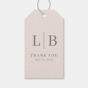 Para Regalos Etiquetas de Favor de Boda Elegantes en Serif y Ta
