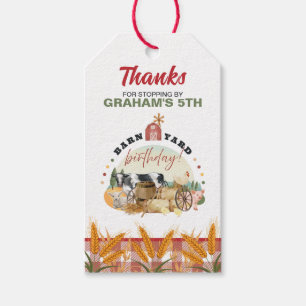 Para Regalos Etiquetas de Favor de Cumpleaños del Tema Agrícola