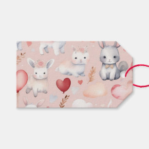 Para Regalos Etiquetas de Favor de Cupido Bunny & Lamb – Rubor 