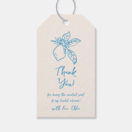 Para Regalos Etiquetas de Favor de Ducha Bridal de Limón con Ma