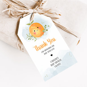 Para Regalos Etiquetas de Favor de Ducha de Naranja Cítrica Cut