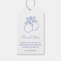 Etiquetas de Favor de la Ducha Bridal de Citrus Wh