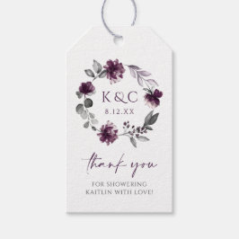 Para Regalos Etiquetas de Favor de la Ducha Bridal - Floral Pur