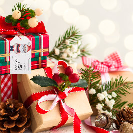 Para Regalos Etiquetas de Favor de Navidad de Santa
