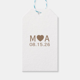 Para Regalos Etiquetas de Favor de Regalo de Monograma Pareja b