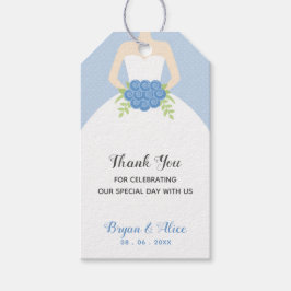 Para Regalos Etiquetas de Favor del boda (Azul Pastel)