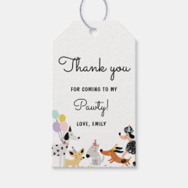 Para Regalos Etiquetas de Favor del Perro Puppy Pawty Animales 