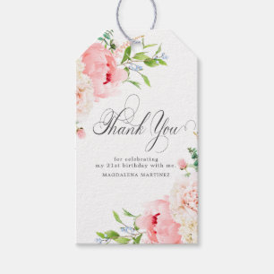 Para Regalos Etiquetas de Favor Personalizadas Florales Rosadas