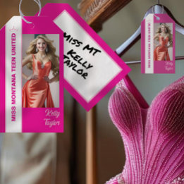 Para Regalos Etiquetas de Fotos Personalizadas Pink Color Pop