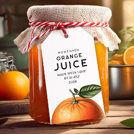 Para Regalos Etiquetas de jugo de naranja caseras