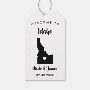 Para Regalos Etiquetas de la bolsa de bienvenida de Idaho Boda