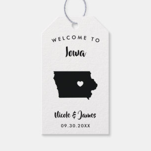 Para Regalos Etiquetas de la bolsa de bienvenida de Iowa Boda p