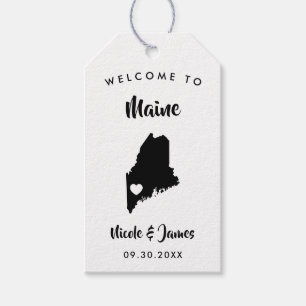 Para Regalos Etiquetas de la bolsa de bienvenida de Maine Boda