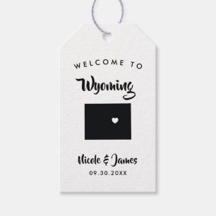 Para Regalos Etiquetas de la bolsa de bienvenida del Boda Wyomi