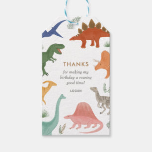 Para Regalos Etiquetas de la fiesta de cumpleaños de los dinosa