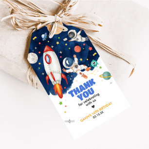 Para Regalos Etiquetas de la fiesta de cumpleaños del astronaut