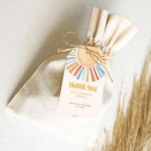 Para Regalos Etiquetas de la fiesta de cumpleaños del Boho suns