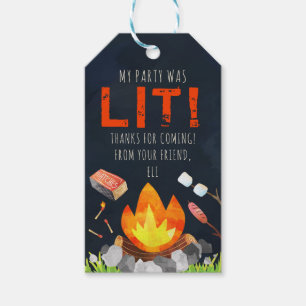 Para Regalos Etiquetas de la Fiesta de Cumpleaños del Fuego