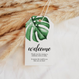 Para Regalos Etiquetas de la nota de bienvenida de la vegetació