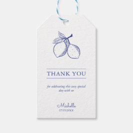 Para Regalos Etiquetas de papel de regalo Gracias Elegante Citr