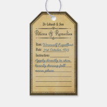 Etiquetas de poción repelentes de Werewolf vintage