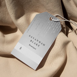 Para Regalos Etiquetas de precio de la lluvia plateada