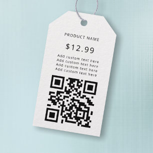 Para Regalos Etiquetas de precios en blanco del logotipo comerc