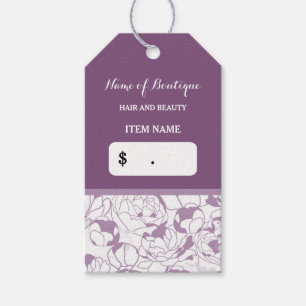 Para Regalos Etiquetas de precios modernas con la flor morada G