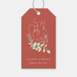Para Regalos Etiquetas de precios rojos florales modernas Bella