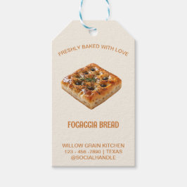 Para Regalos Etiquetas de producto de pan focaccia rústico