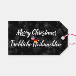 Para Regalos Etiquetas de regalo bilingües de vacaciones americ