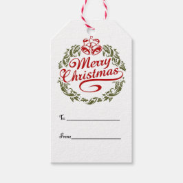 Para Regalos Etiquetas de regalo blancas de navidad de mora vin