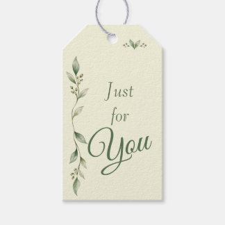 Para Regalos Etiquetas de regalo botánicas personalizadas solo 