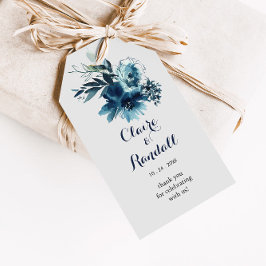Para Regalos Etiquetas de regalo clásicas de Boda floral acuáti