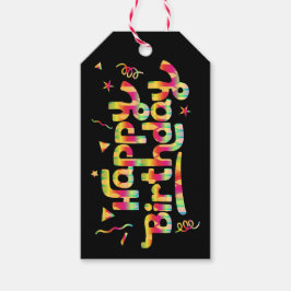 Para Regalos Etiquetas de regalo coloridas de tipografía de cum