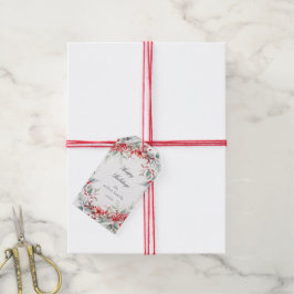 Para Regalos Etiquetas De Regalo Con Monograma De Bayas Navideñ