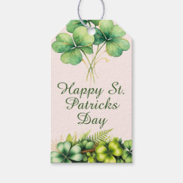 Para Regalos Etiquetas de regalo de acuarela de trébol del Día 