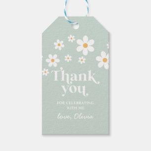 Para Regalos Etiquetas de regalo de agradecimiento boho verde R