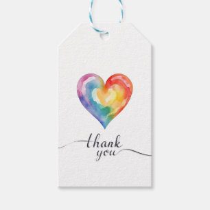 Para Regalos Etiquetas de regalo de agradecimiento de Corazón d