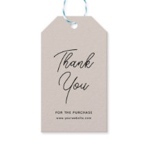 Etiquetas de regalo de agradecimiento de negocios 