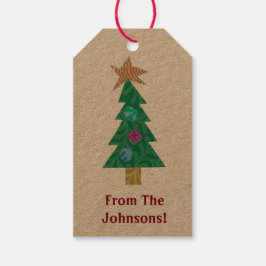 Para Regalos Etiquetas de regalo de árbol de vacaciones