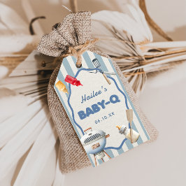 Para Regalos Etiquetas de regalo de Baby Shower Blue Baby-Q