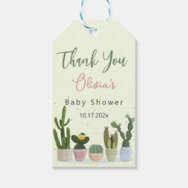 Para Regalos Etiquetas de regalo de Baby Shower de Cactus Fiest